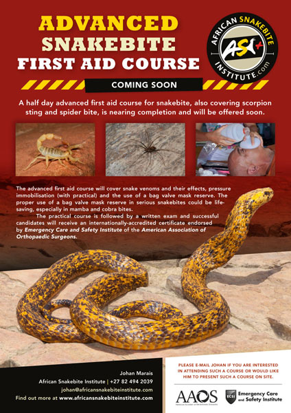 20140910 ASI Advanced Snakebite First Aid WEB