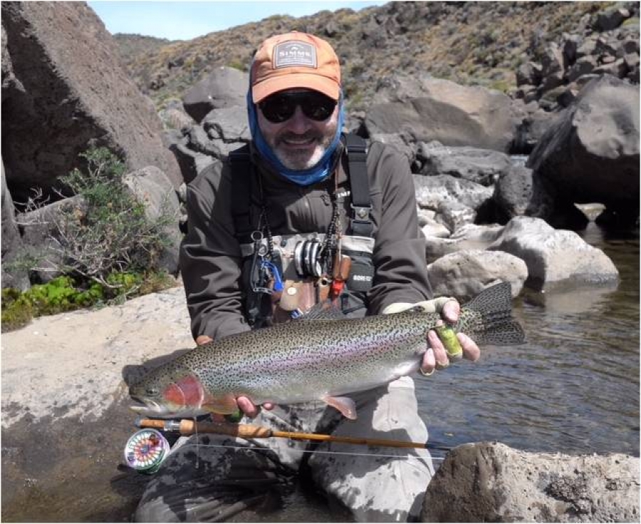 CLEM BOOTH ON LAGO STROEBEL, ARGENTINA –